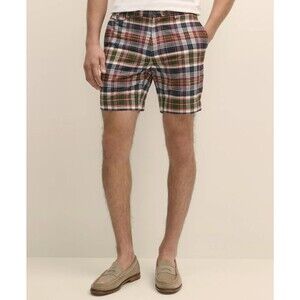 Brooks Brothers Men’s 7" Madras Short 34 Plaid Ivy League Preppy Americana Trad